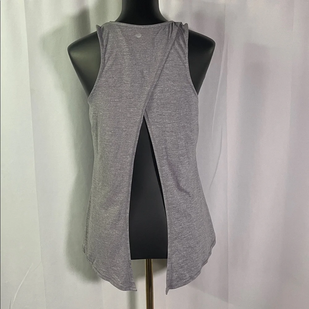 Yogalicious Infinite Plum Purple Split Tie Back Active Tank Top